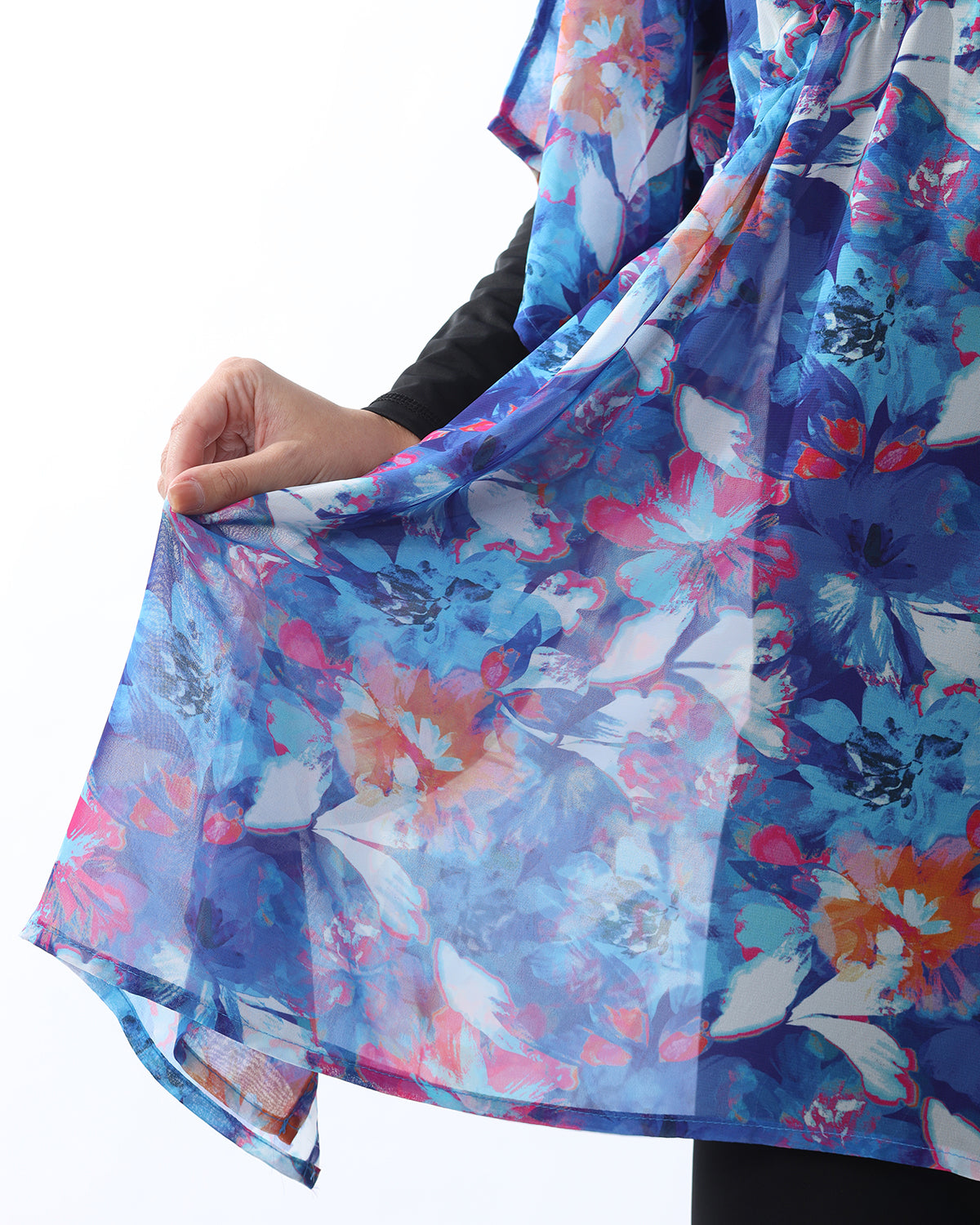 Floral Splash Blue Cover-Up-Atum -63816289