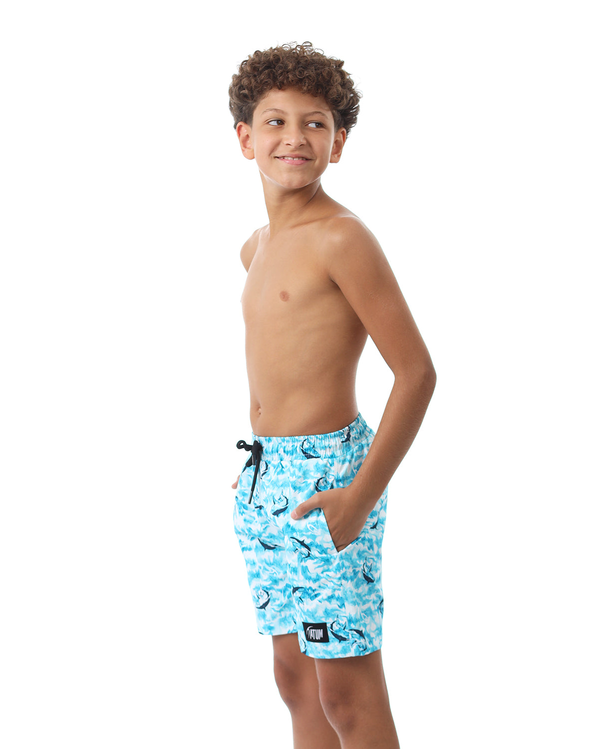 Shark Attack Boy's Aqua Swim Short-Atum -28696694