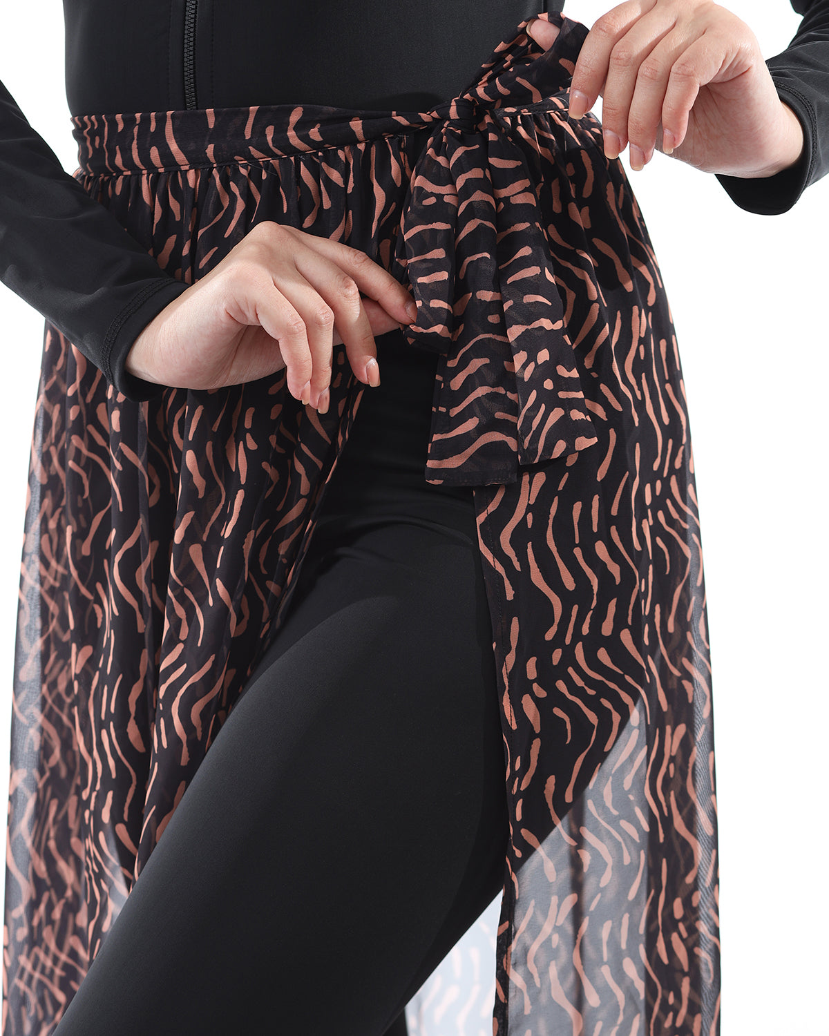 Midnight Waves Black Cover-Up Skirt-Atum -39023702