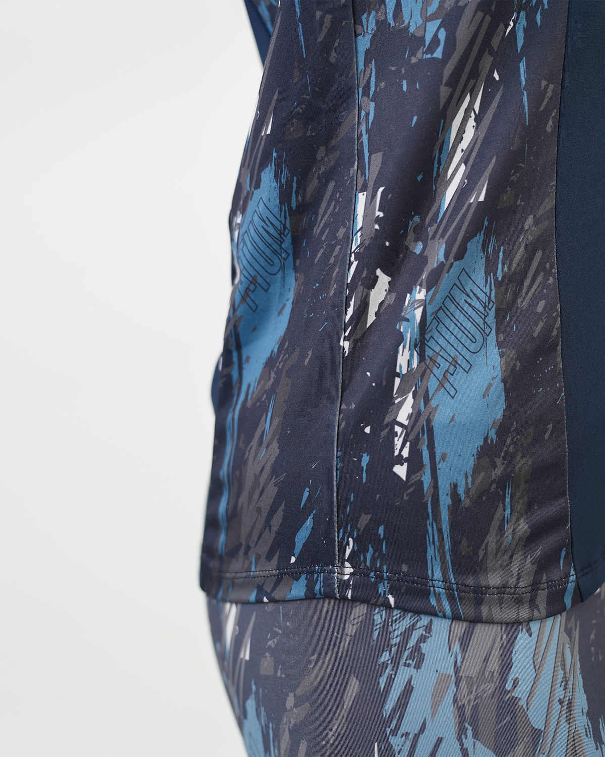 Marble Printed Navy Tank Top-Atum -2056099