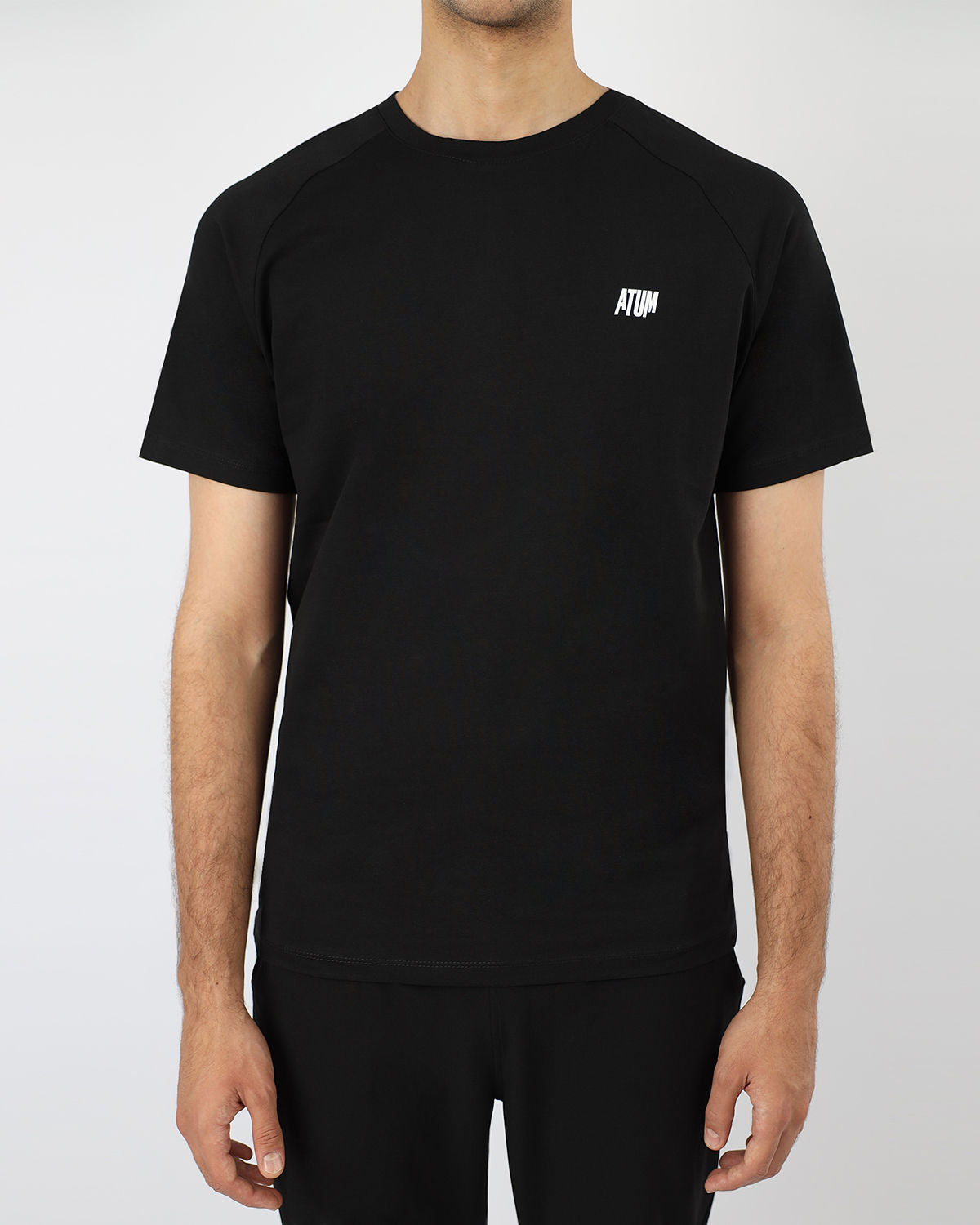 Men's Cotton Black Teee-Atum -42832824