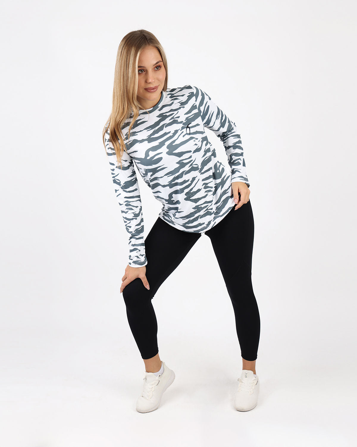 Cinchable Long-Sleeve Gray T-Shirt-Atum -8104297