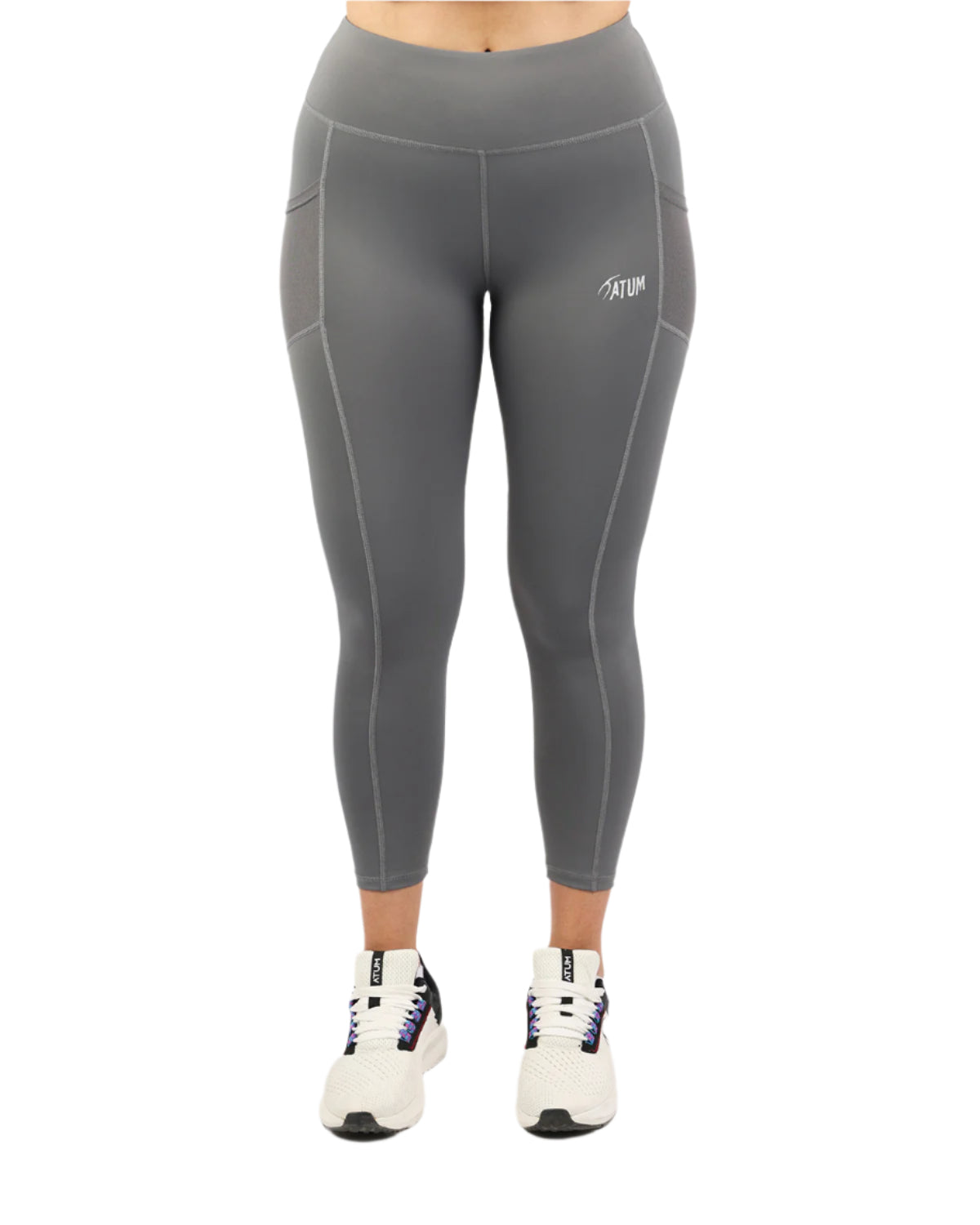 Pocket Flex Capri Gray Leggings-Atum -93819773