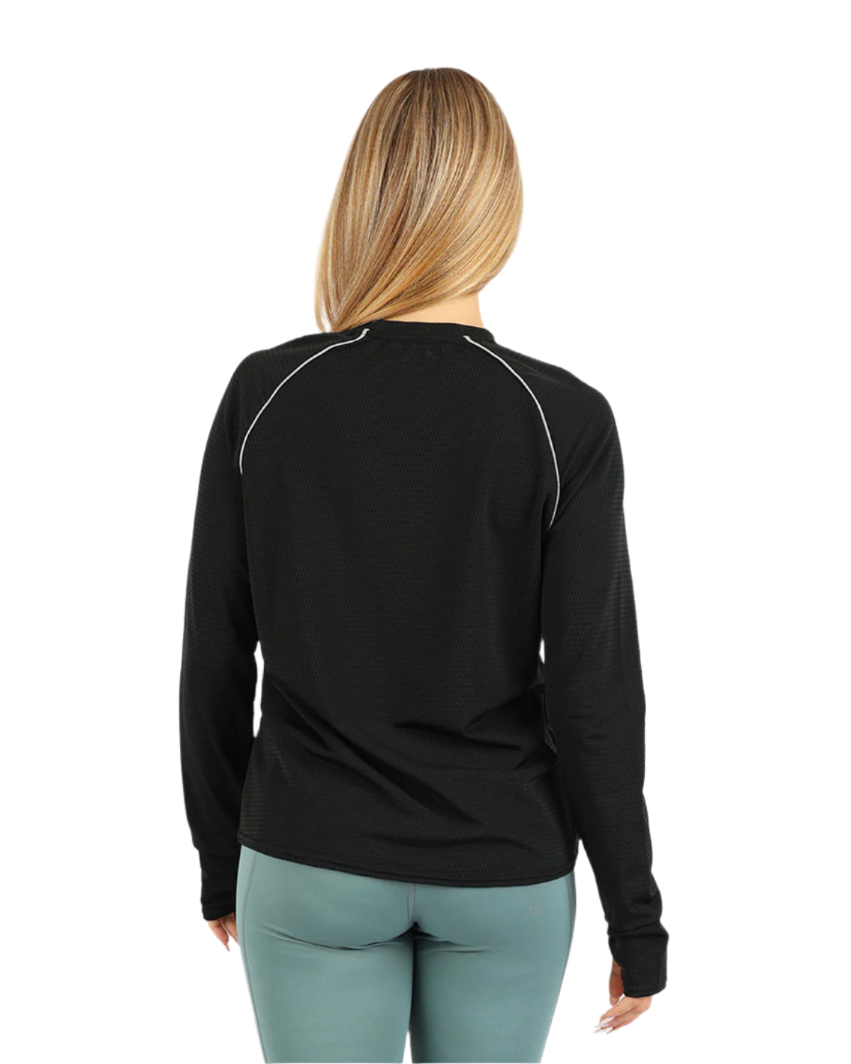 Long-Sleeve Training Black Top-Atum -82803384