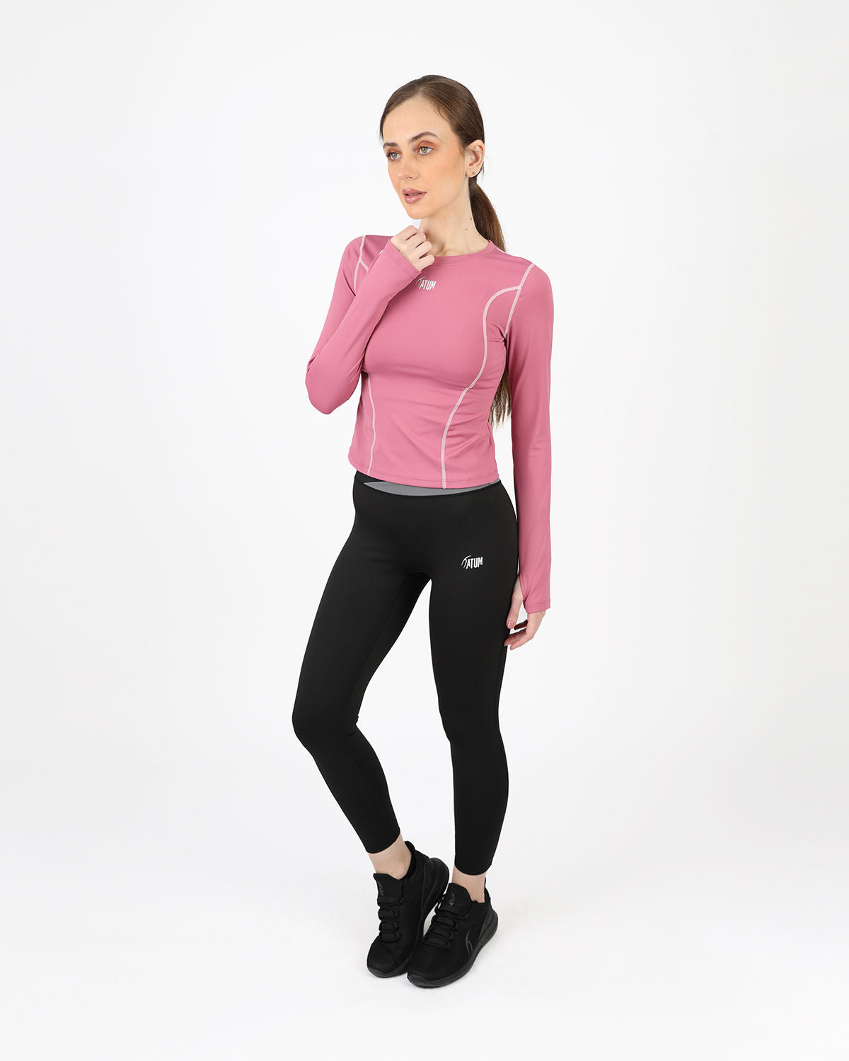 Streamline Long Slevess Women's Rose Top-Atum -14342041