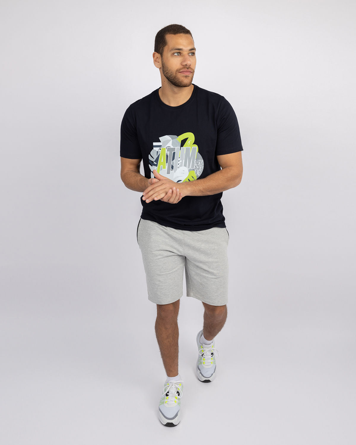 Printed Navy Men's T-Shirt-Atum -45529655