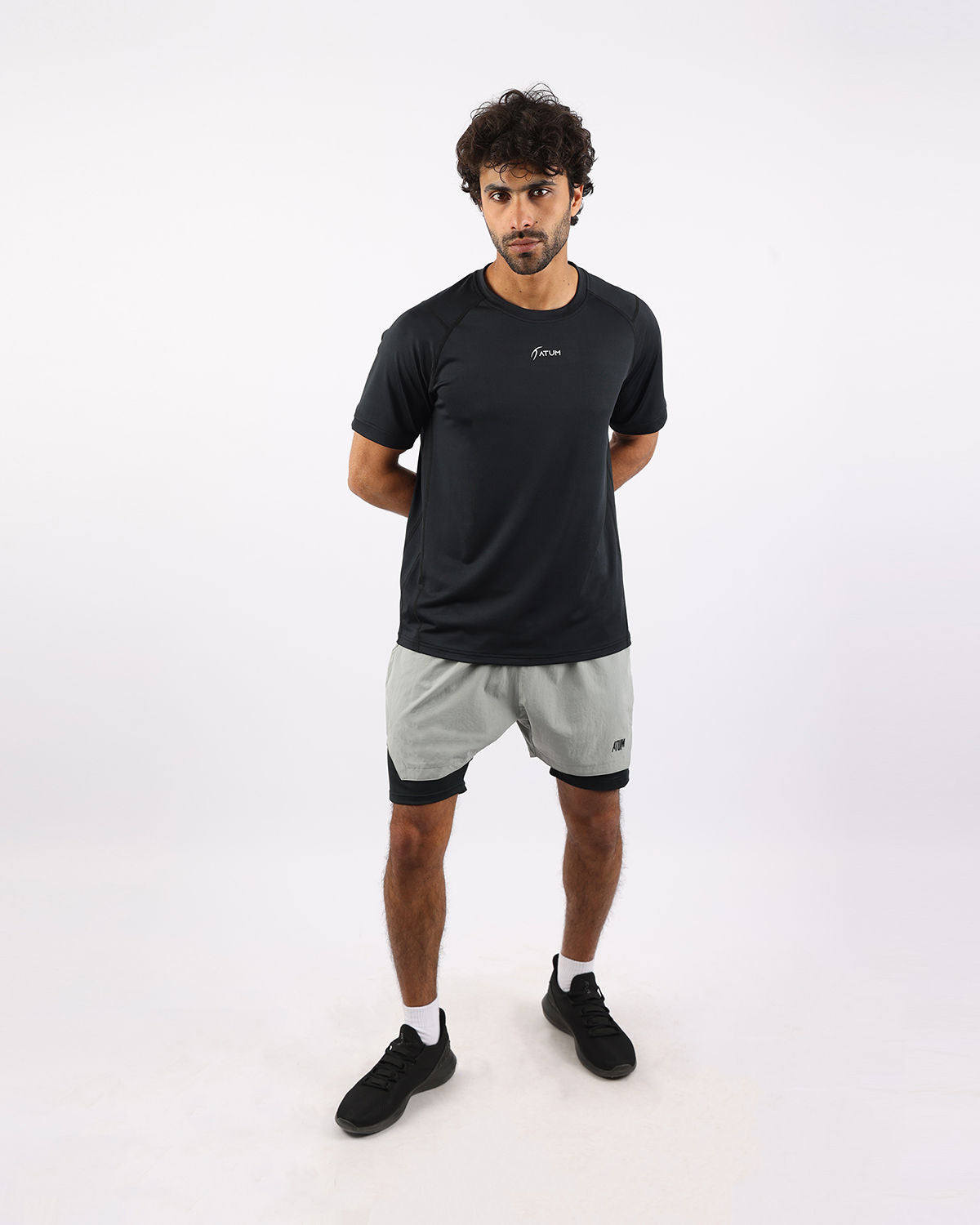 Energy Flow Men's Black T-Shirt-Atum -55952496