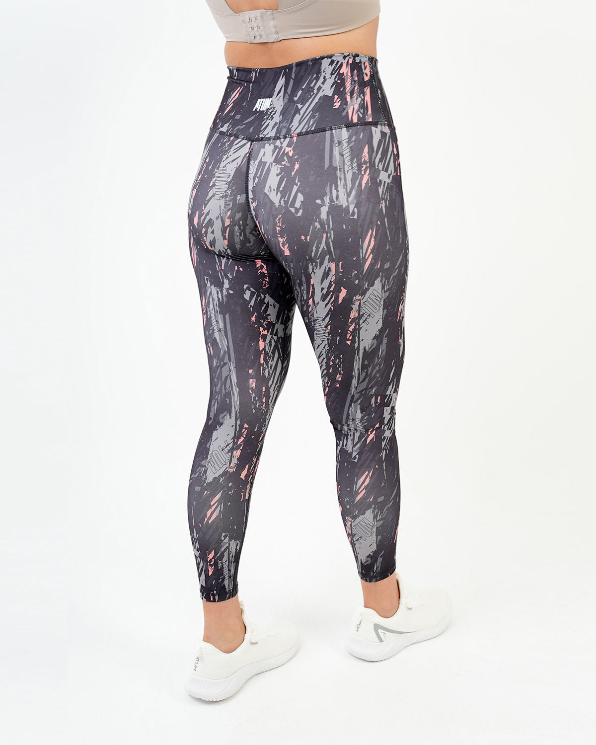 Marble Printed Gray Leggings-Atum -89285323