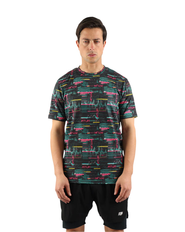 Cyberwave Men's Black T-Shirt-Atum -39731849