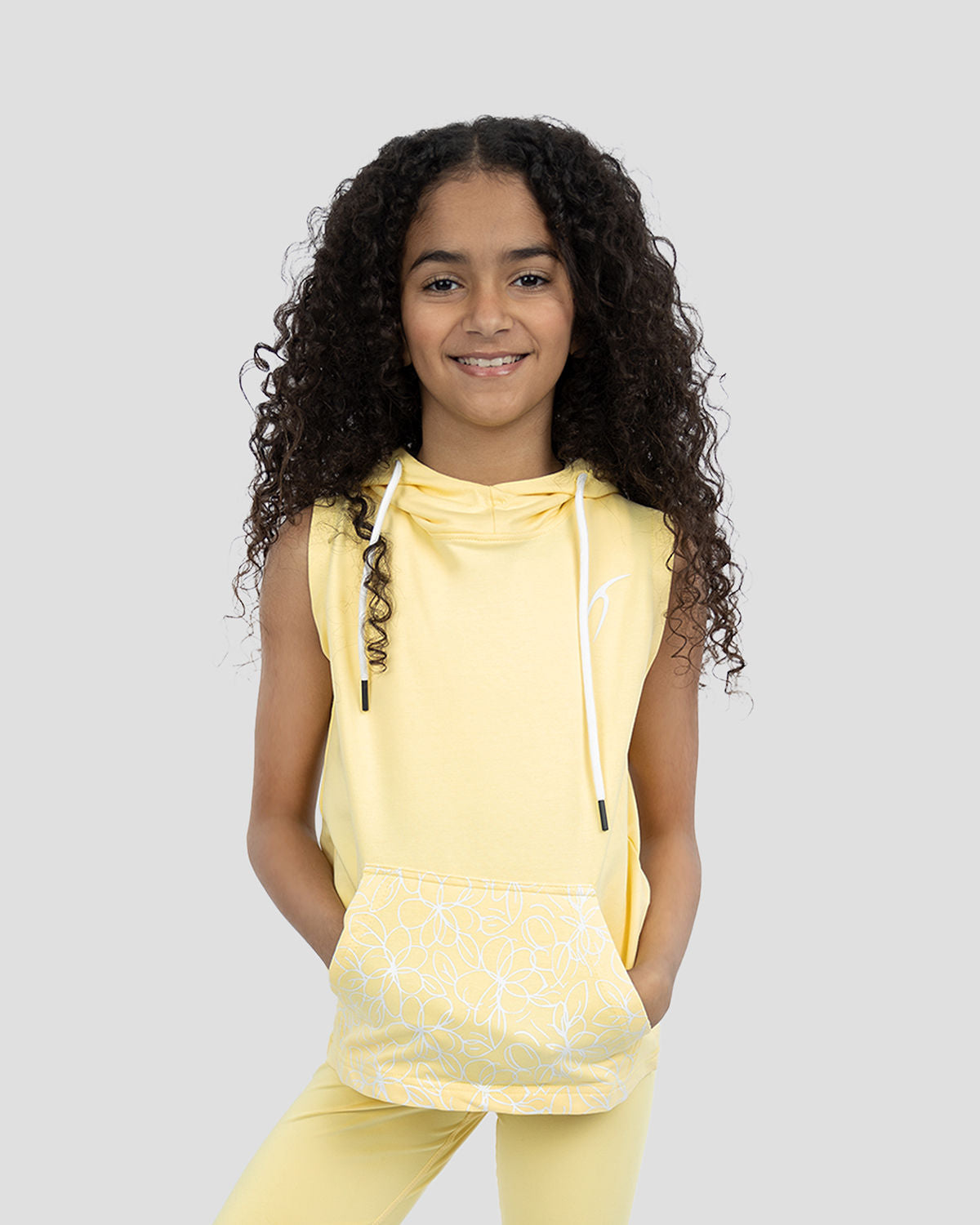 Smooth Girls Hooded Yellow T-Shirt