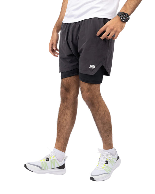 Hidden Pocket Gray Training Short-Atum -78944681