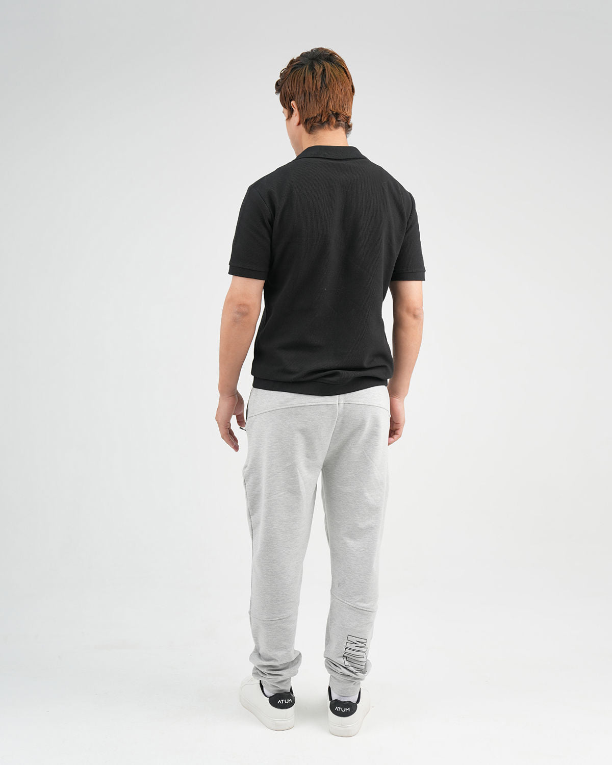 Regular Fit Black Polo Shirt-Atum -25391694