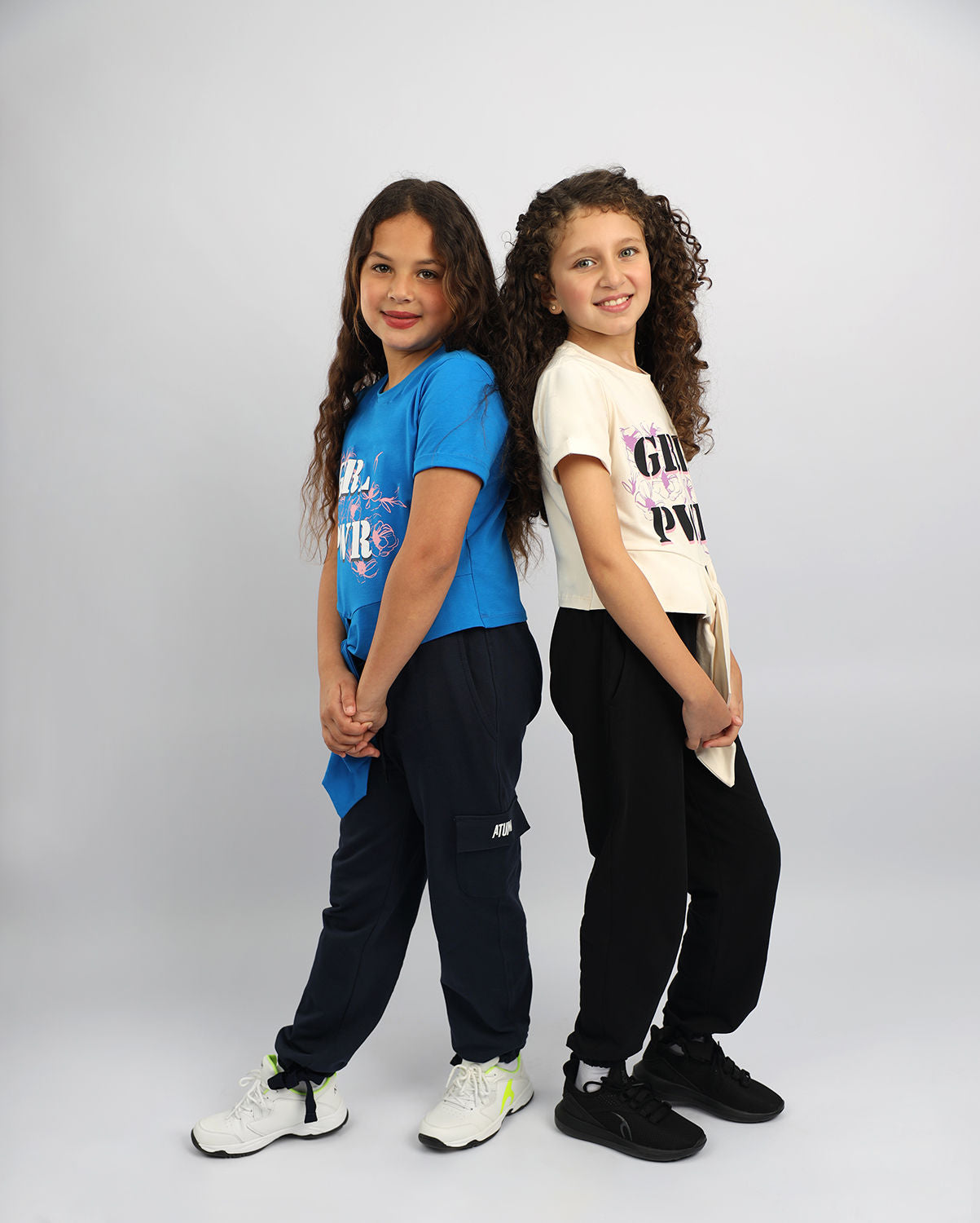Girl's Basic Black Sweatpants-Atum -72469964