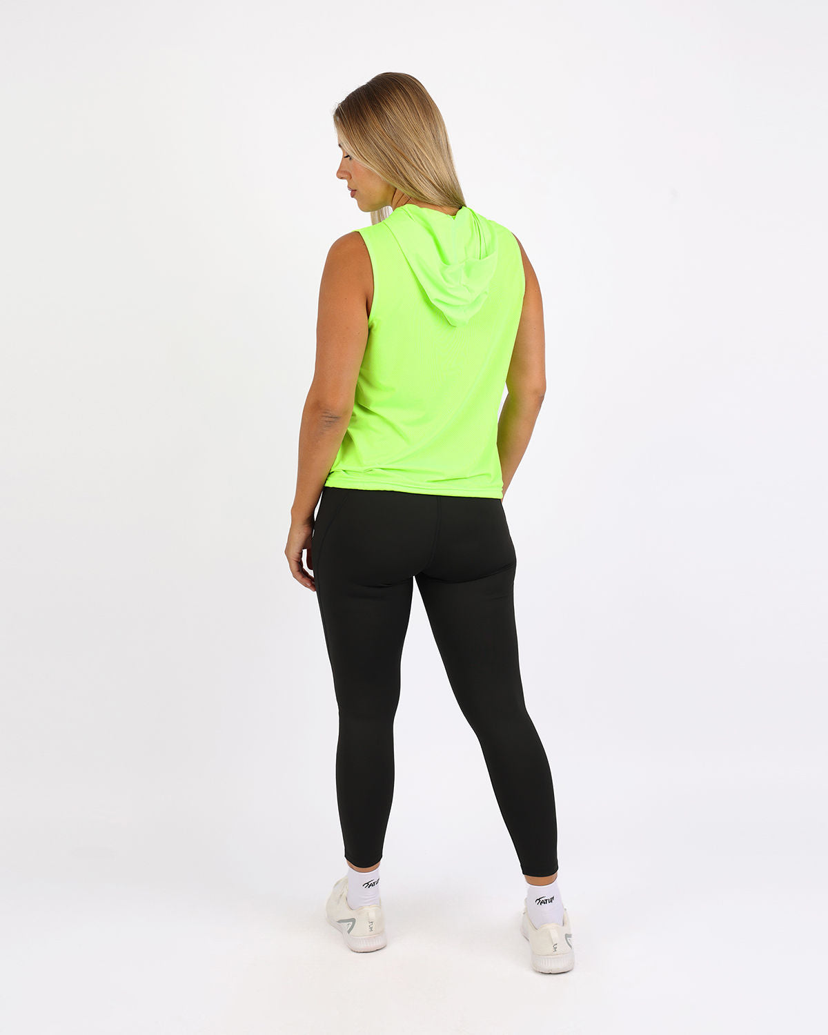 Sleeveless Breathable Lime Green Women's Hoodie-Atum -47173743