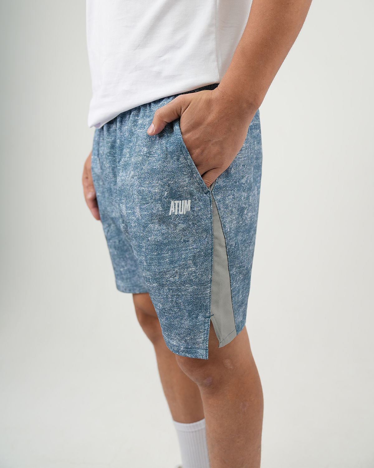 Printed Navy Training Short-Atum -30442404