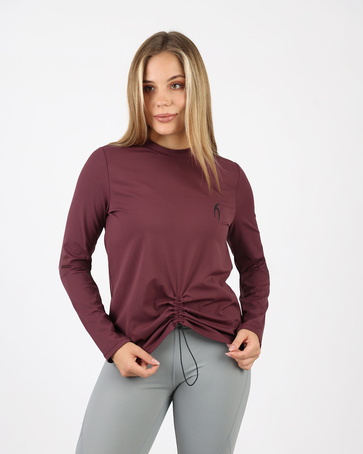 Training Long-Sleeve Burgundy T-Shirt-Atum -33994326
