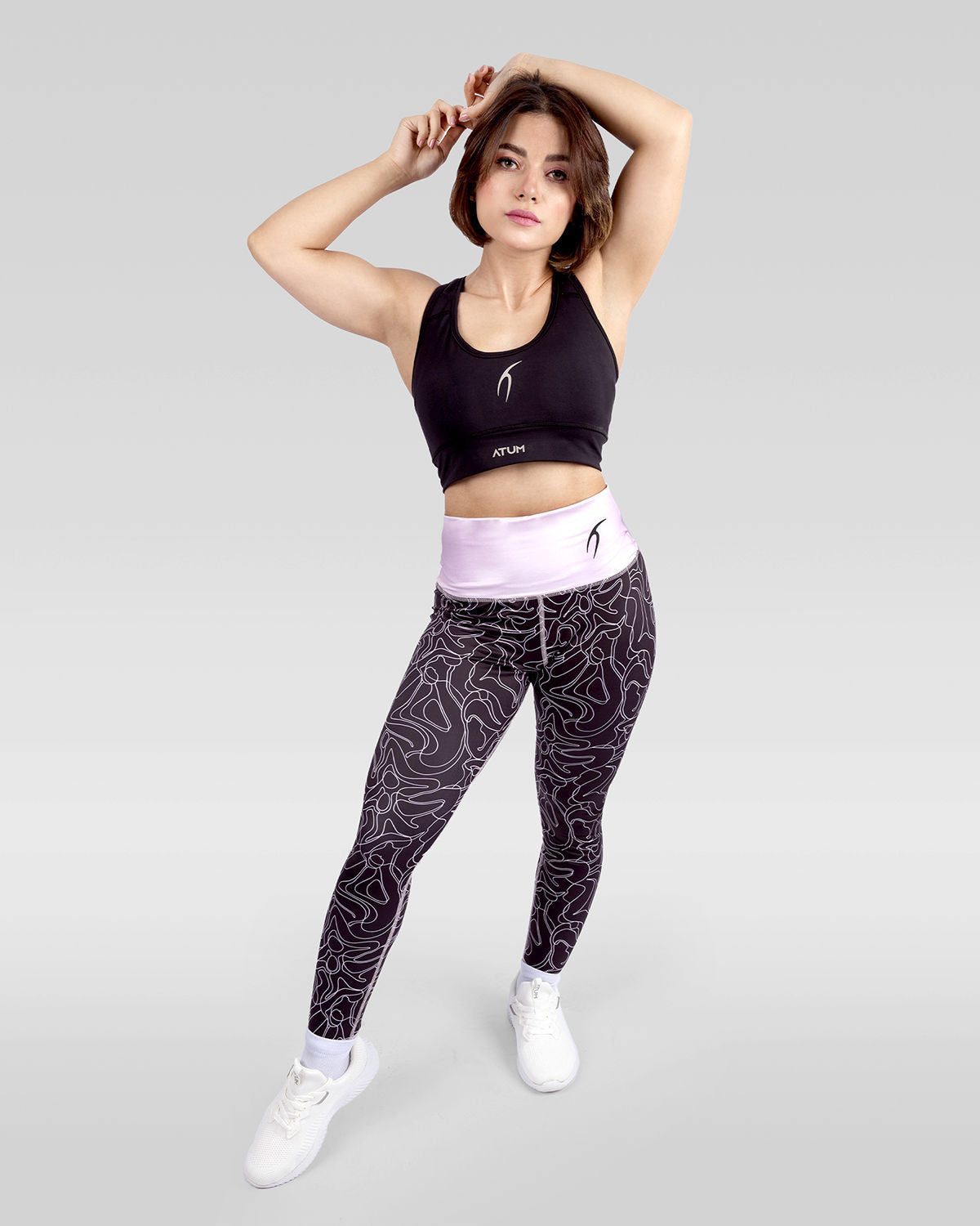 Women's Limitless Black Leggings-Atum -94890988