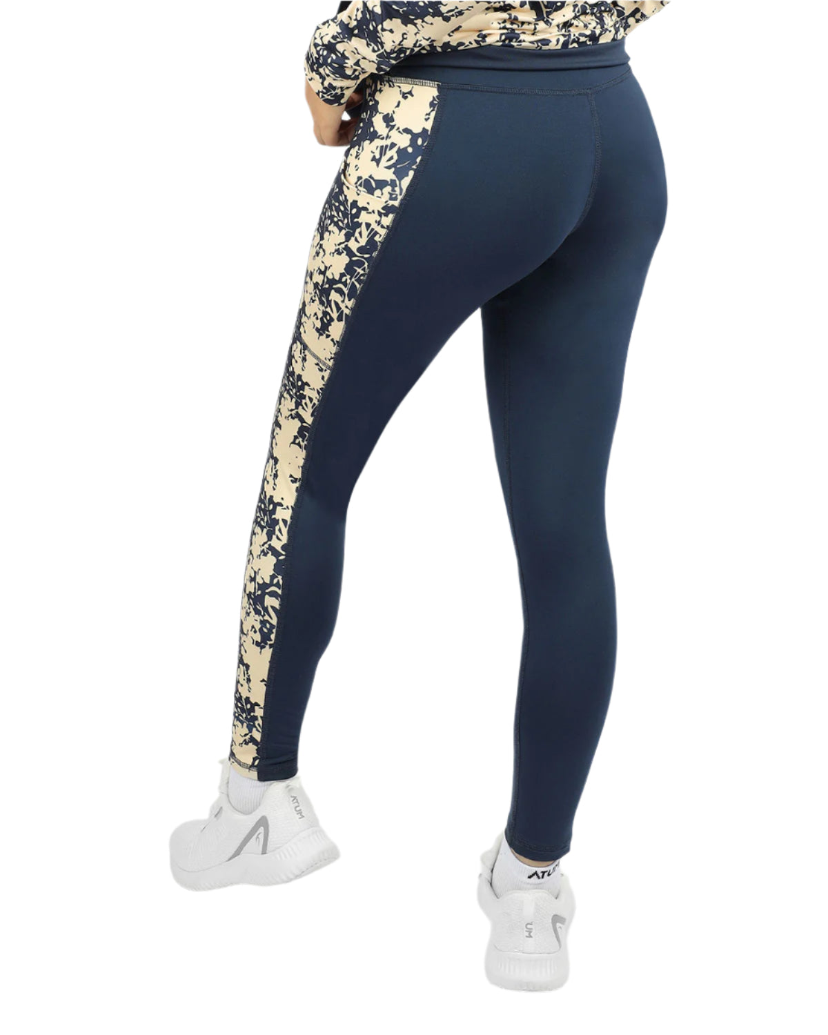 Printed Panel Navy Leggings-Atum -8168134