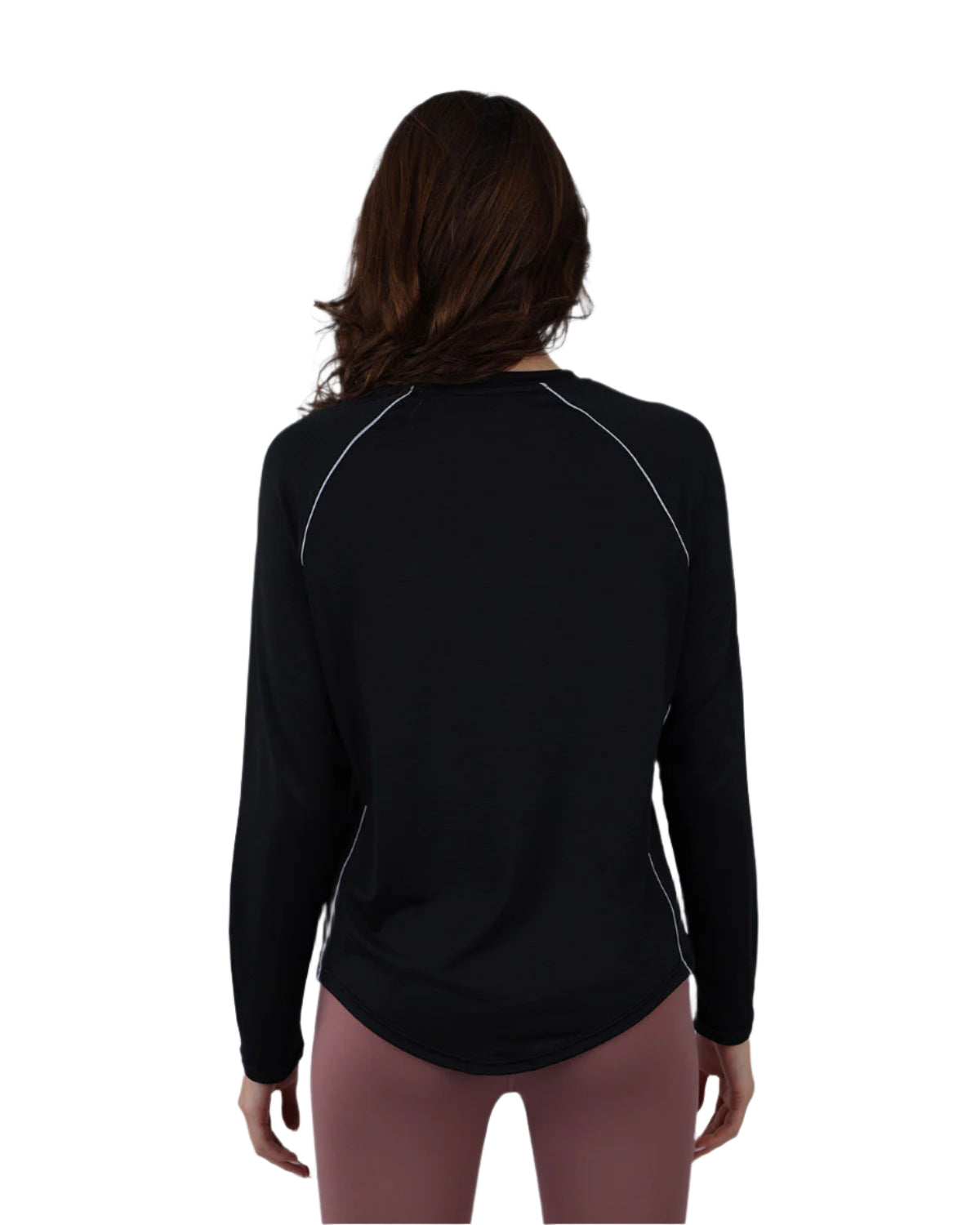 Slim Long Sleeve Black Top-Atum -51785951