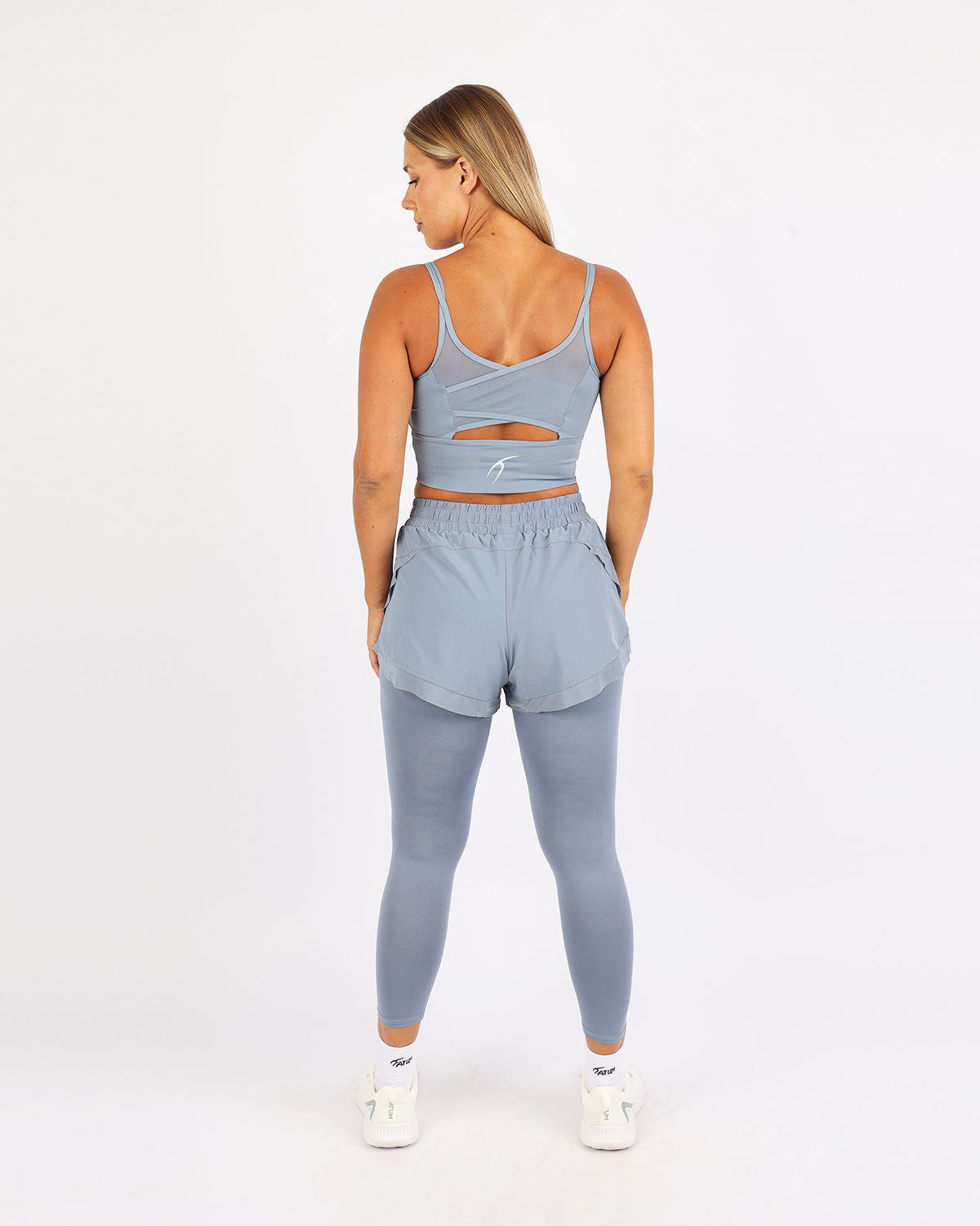 Pocket Wave Skort Light Blue Leggings-Atum -44049989