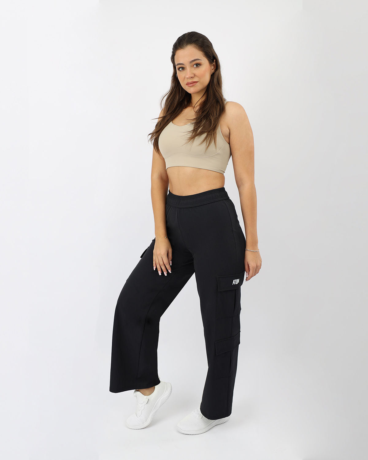Women's Cargo Navy Pants-Atum -76472163