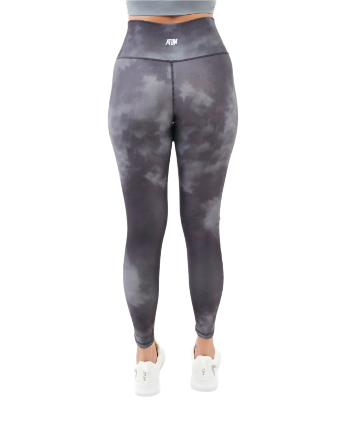 Yoga Printed Gray Leggings-Atum -16484185