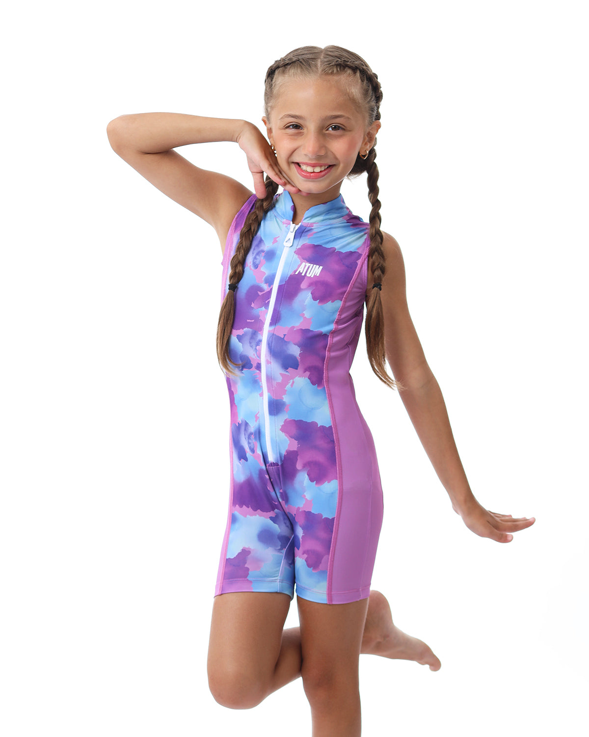 Elegant Splash Girls Lilac Jumbsuit-Atum -12328613