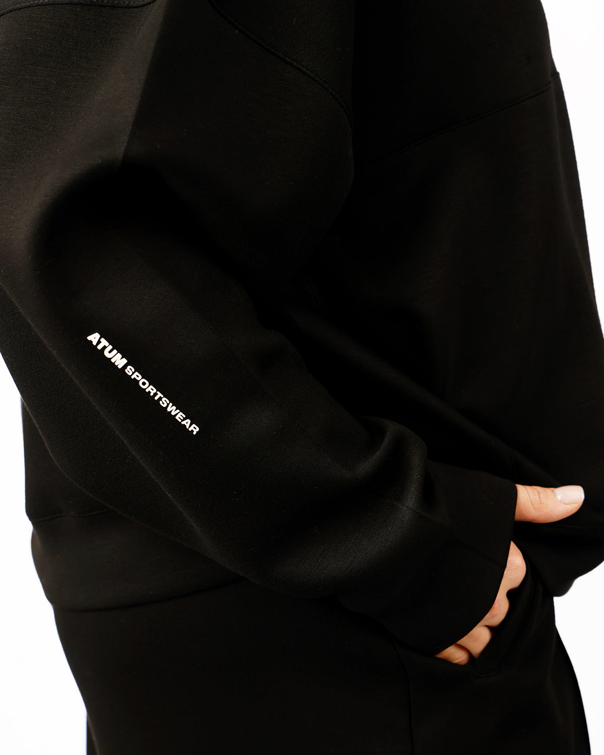 HalfZip Women's Black Tracksuit-Atum -46239430