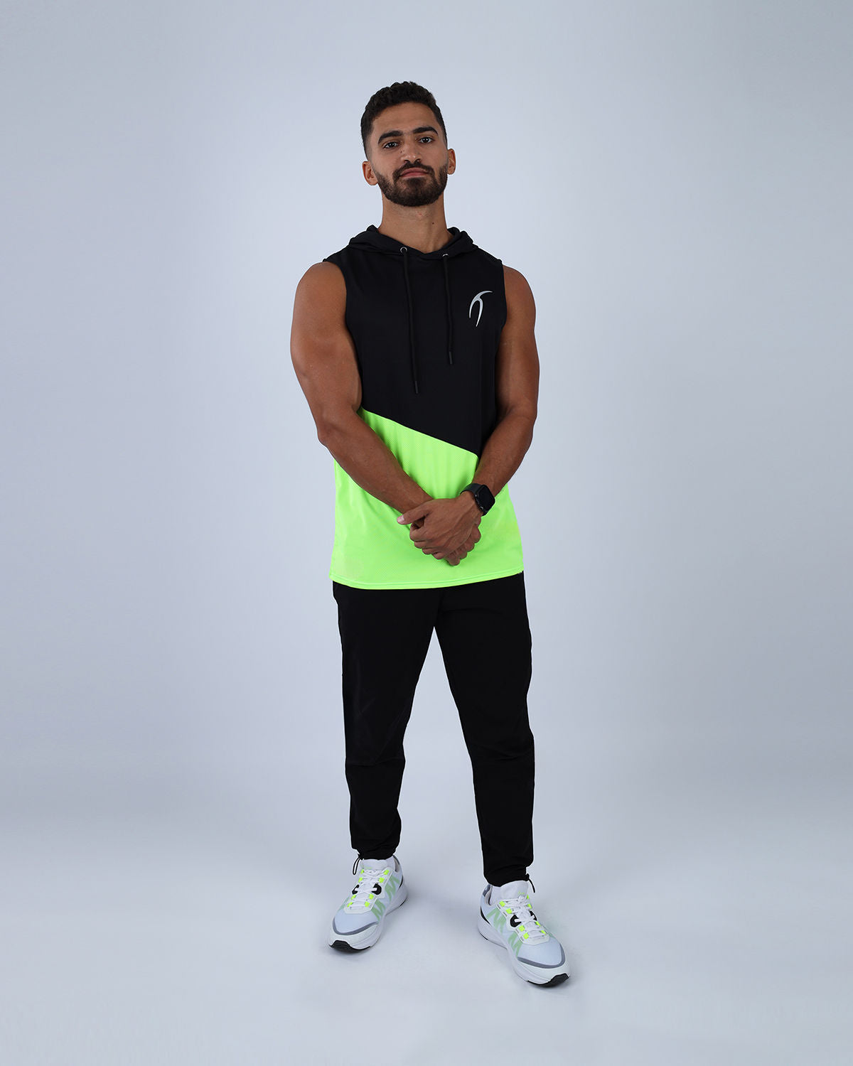 Sleeveless Breathable Green Hoodie-Atum -2657006