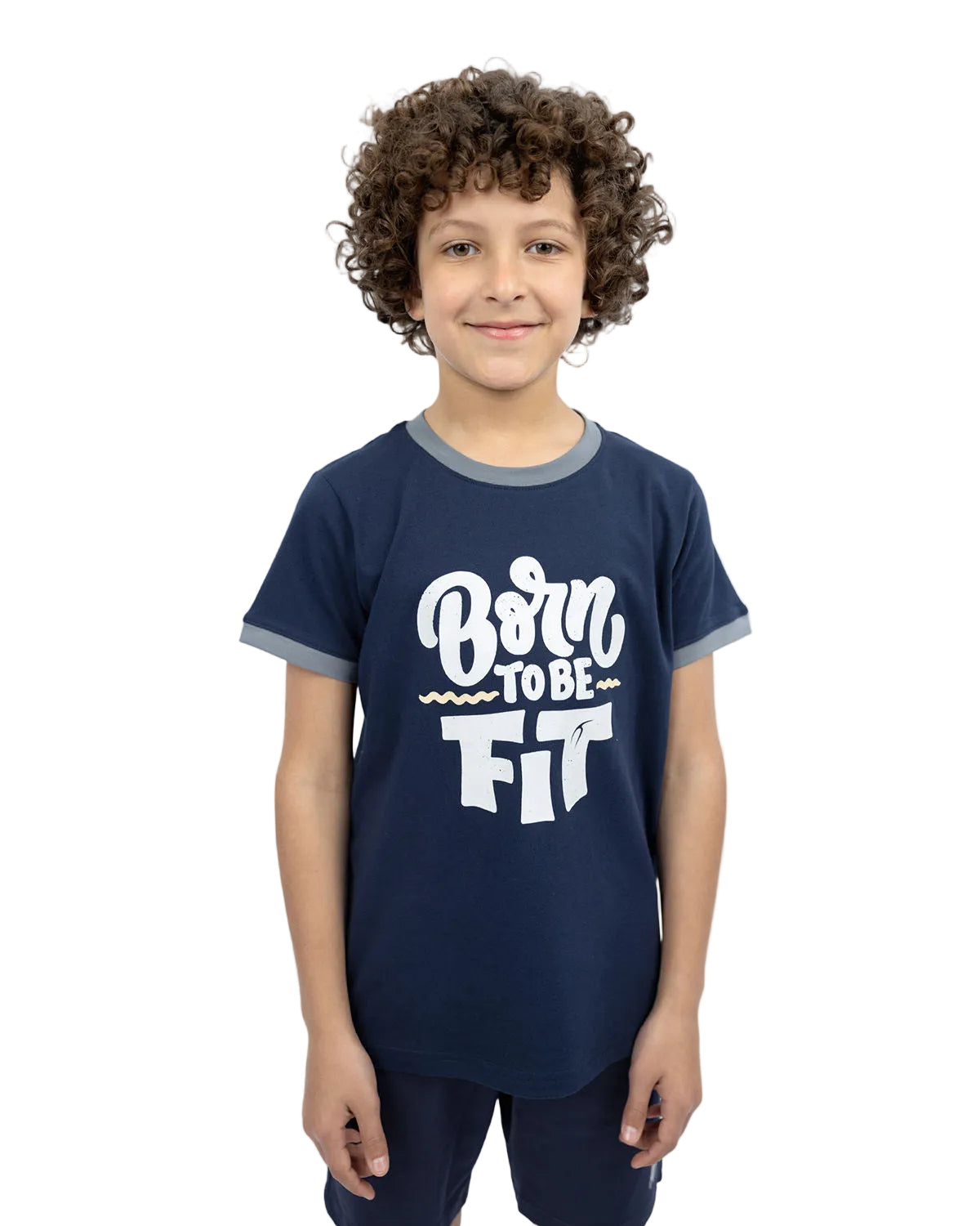 Be Fit Crew-Neck Navy T-Shirt-Atum -17722327
