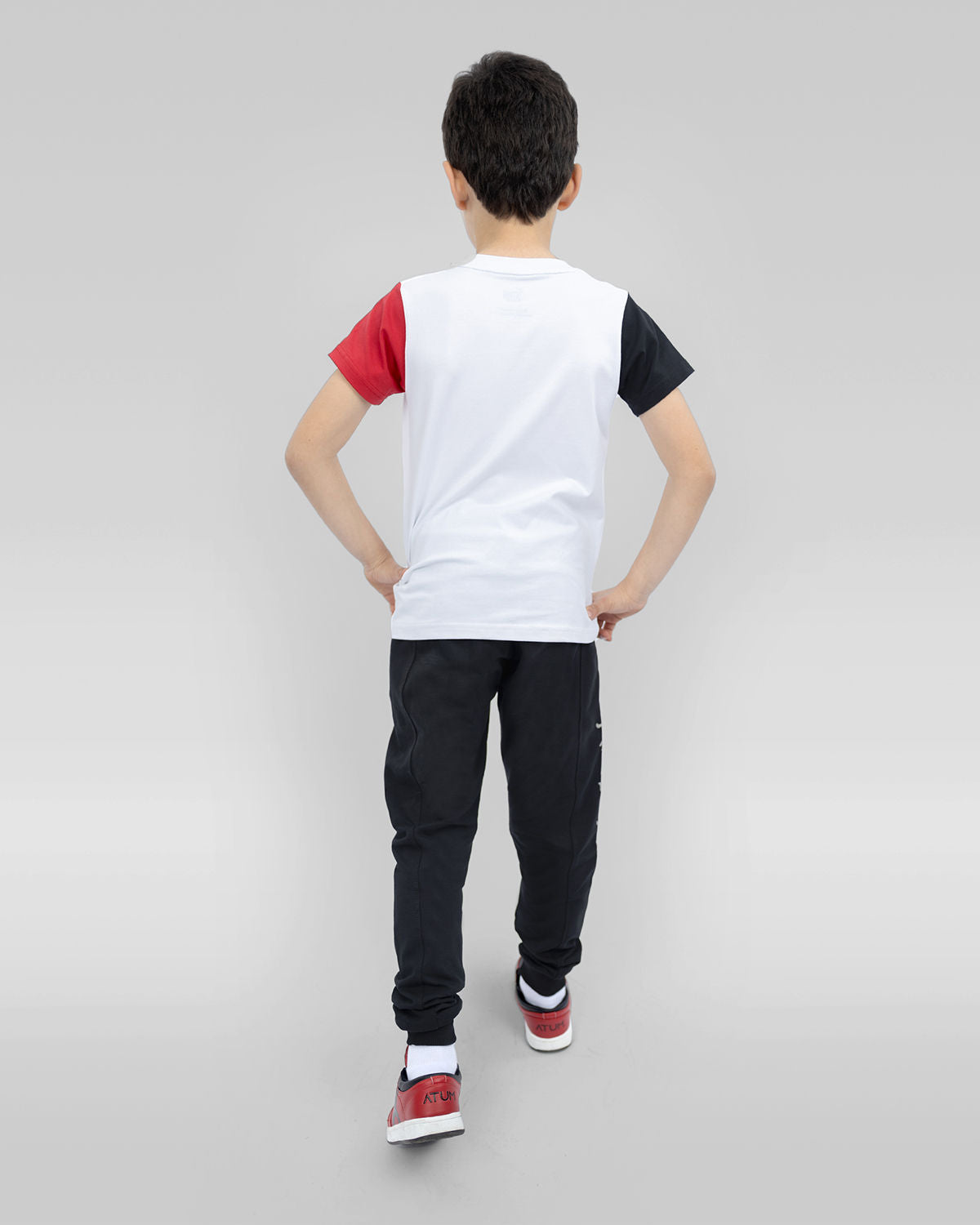 Graphic Logo Boy's White T-Shirt-Atum -58981217