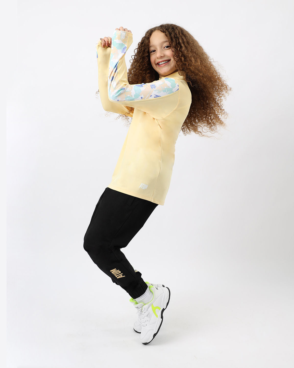 Long Sleeves Girl's Yellow Top-Atum -66571525