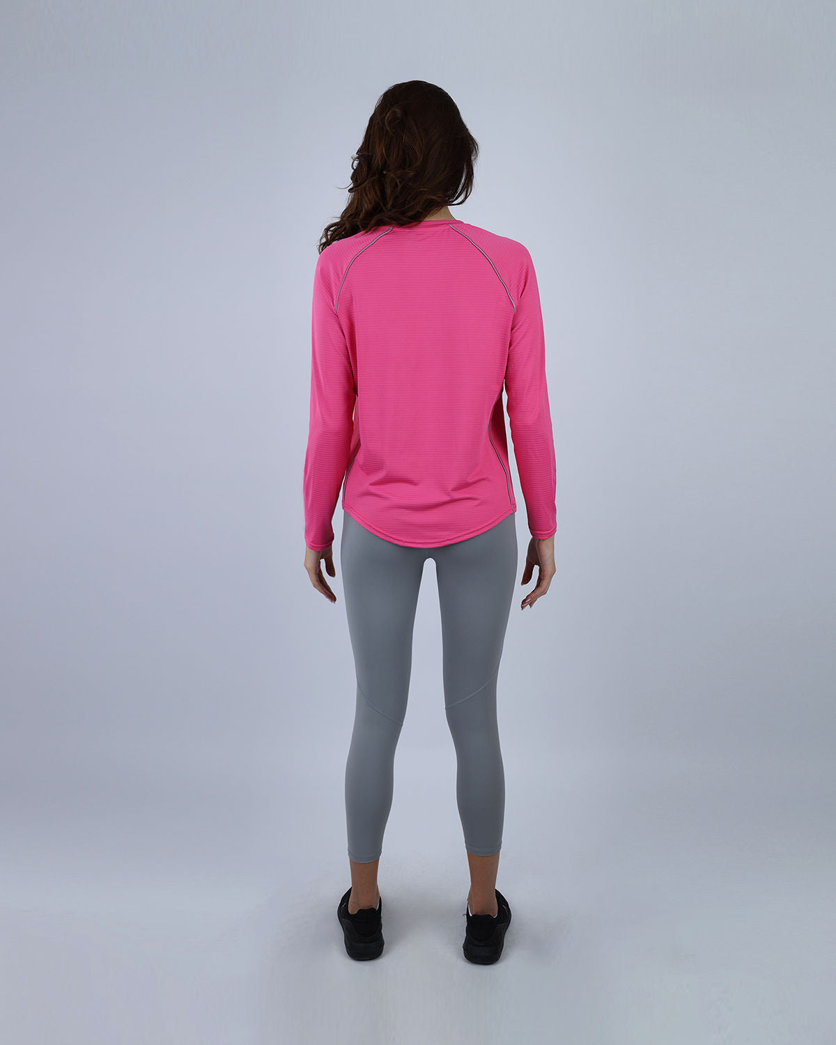 Slim Long Sleeve Fuchsia Top-Atum -17043317