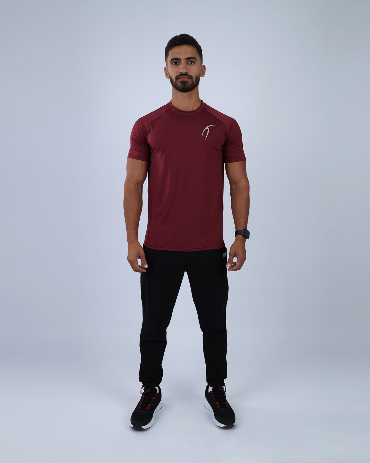 Dri-FIT Short-Sleeve Burgundy Fitness Top-Atum -9619927
