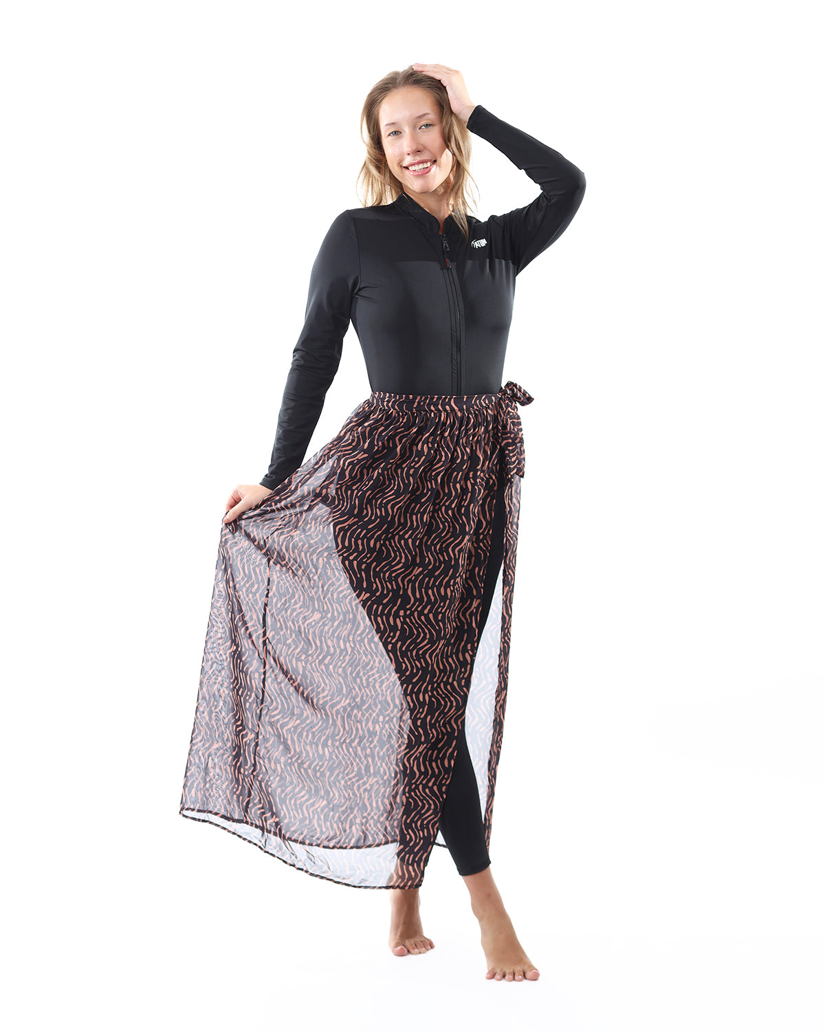 Midnight Waves Black Cover-Up Skirt-Atum -23352972