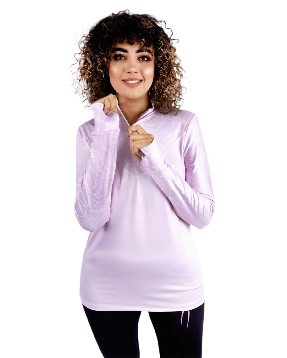 High-Neck Limitless Pink Top-Atum -63697565