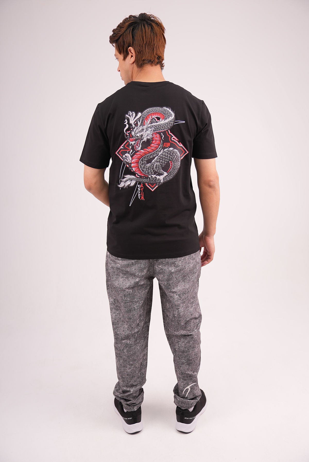 Dragon Strike Graphic Black T-Shirt-Atum -58353427