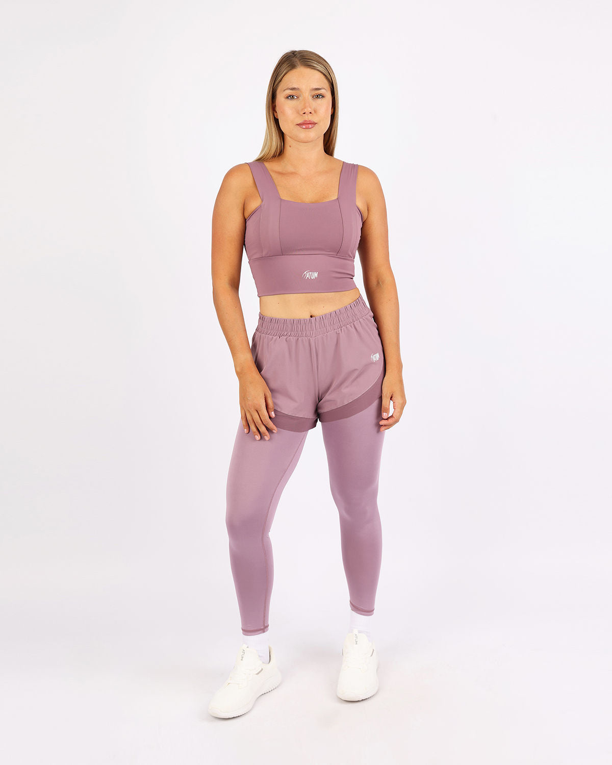Pocket Wave Skort Purple Leggings-Atum -12900038