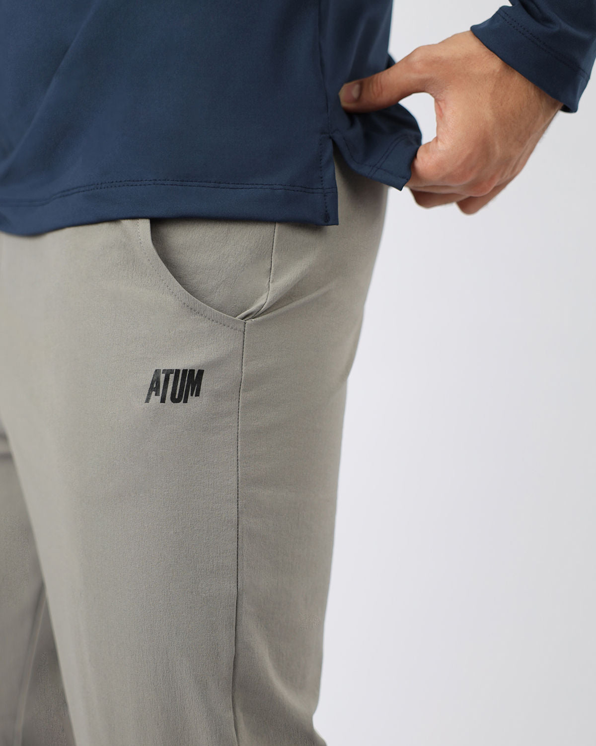 Slim Fit Gray Jogger Pants-Atum -11797431