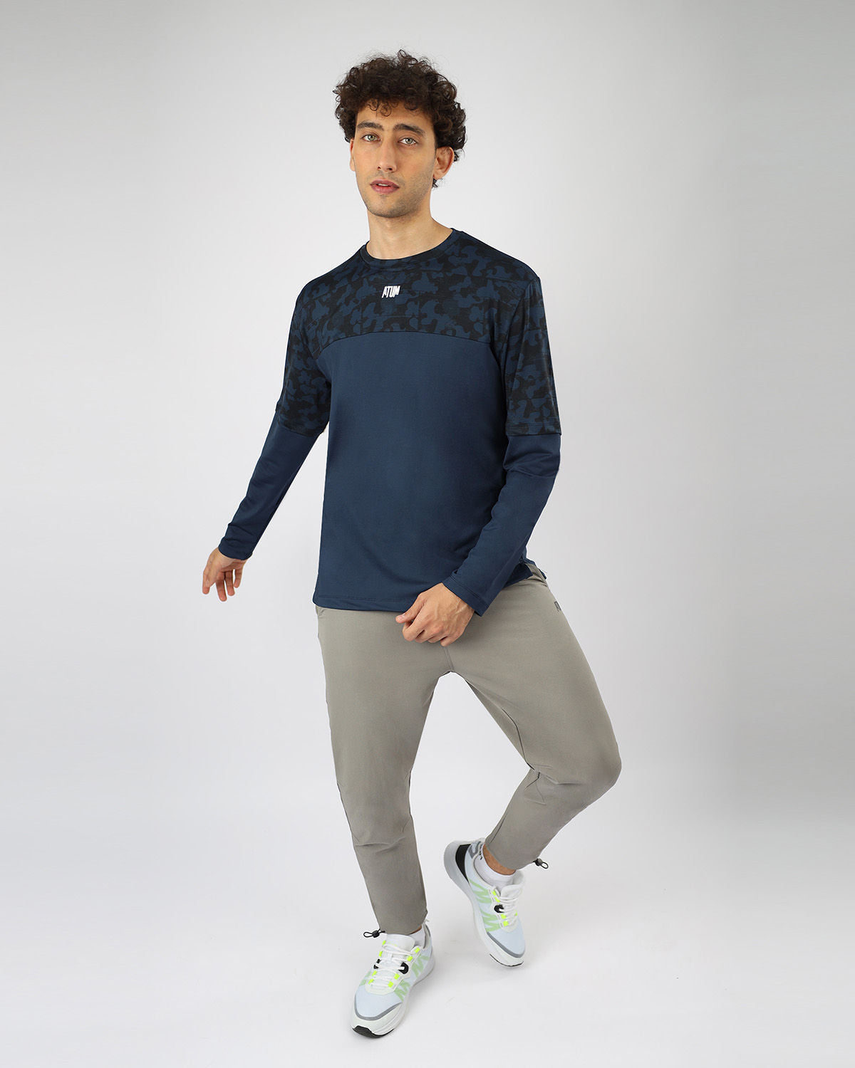 Men's Fitness Navy Top-Atum -28780293