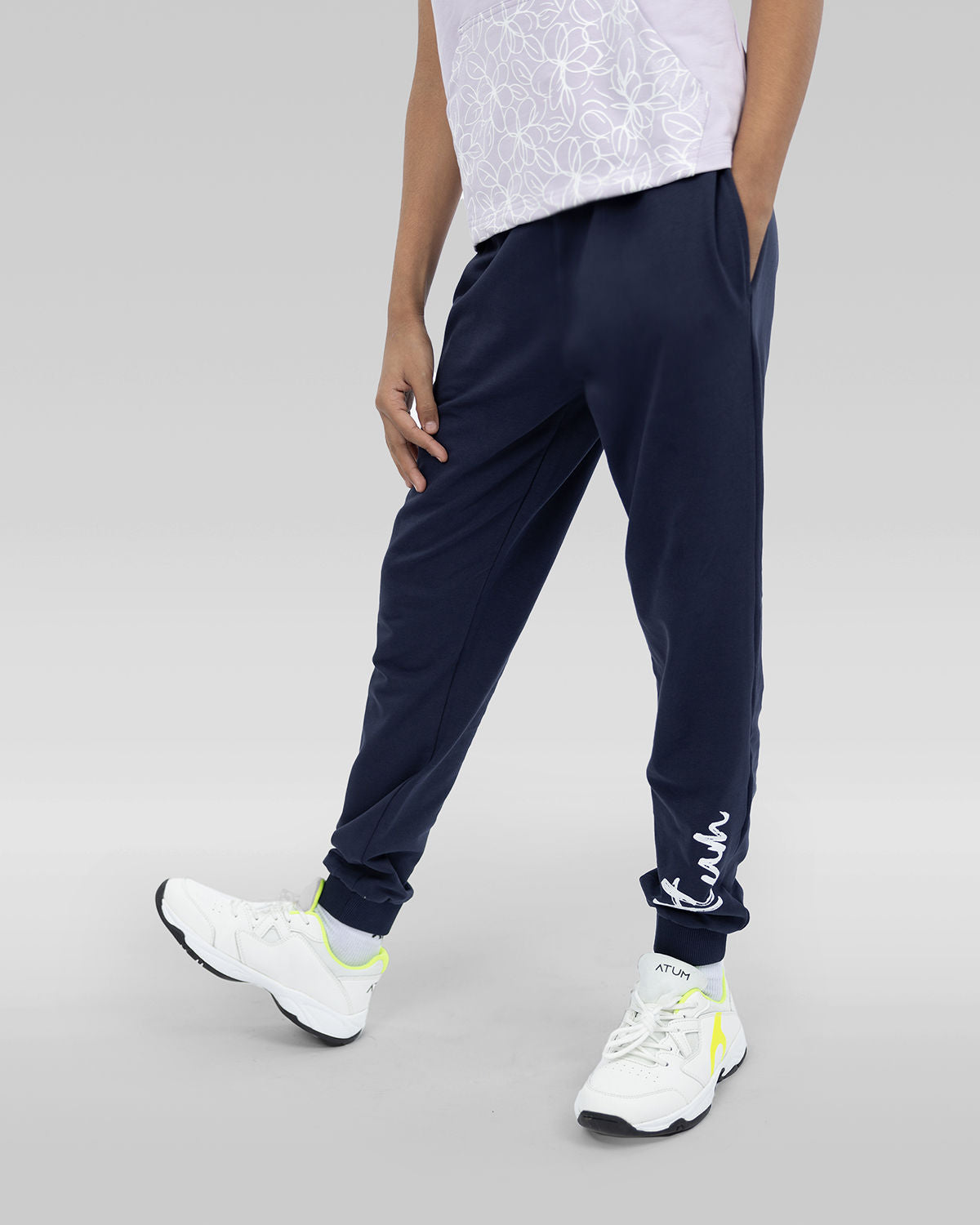 Smooth Girls Navy Sweatpants-Atum -43833419