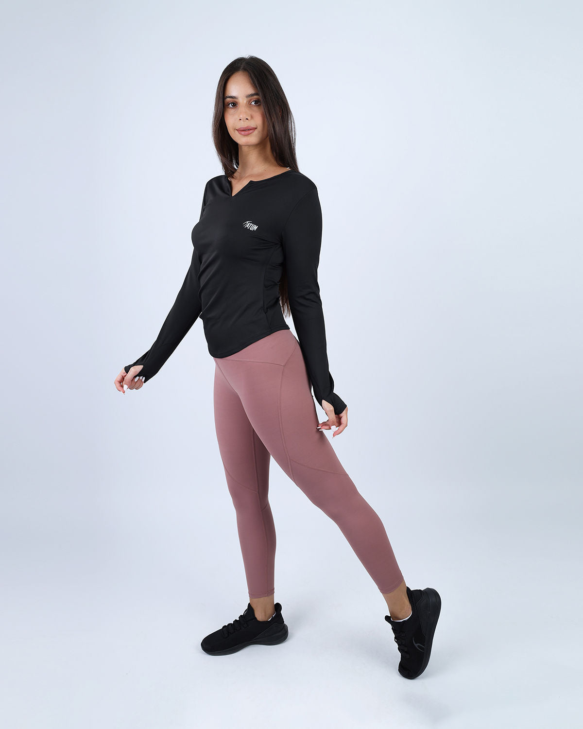 Elegance Women's Black Long-Sleeve Top-Atum -14375255