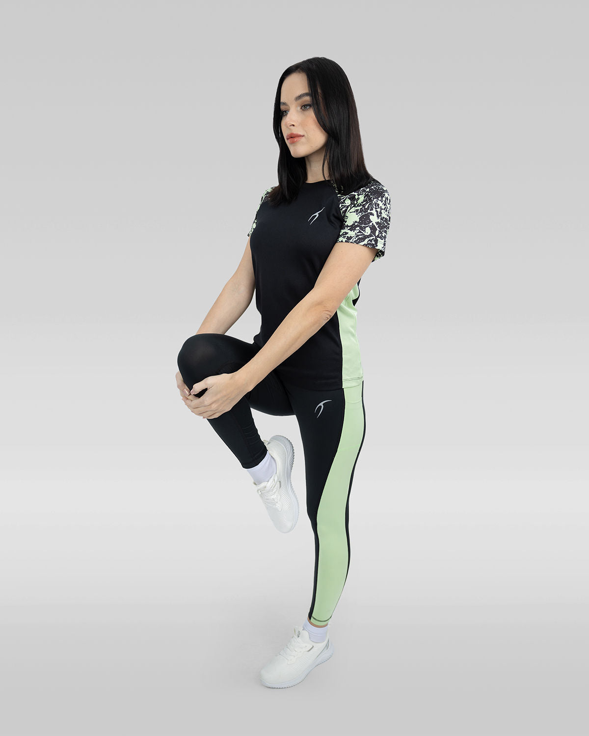 Flowery Plain Black Leggings-Atum -87906456
