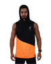 Sleeveless Breathable Orange Hoodie