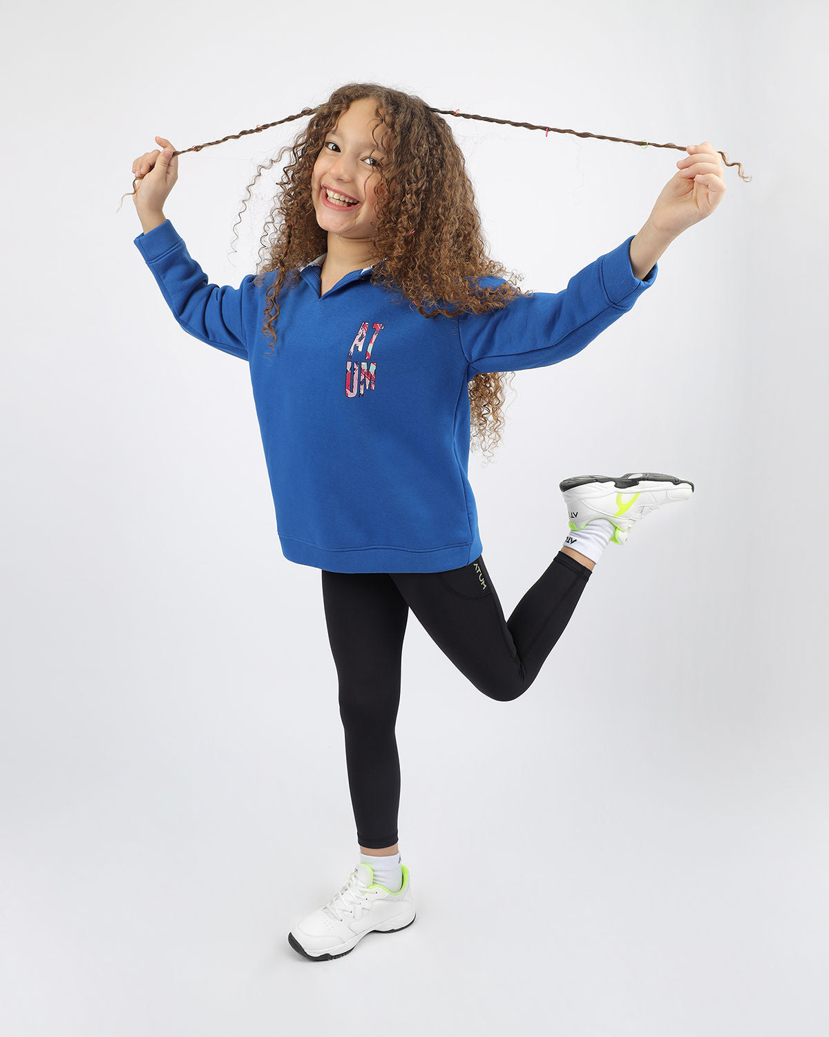 Oversized Girl's Blue Sweatshirt-Atum -72088992