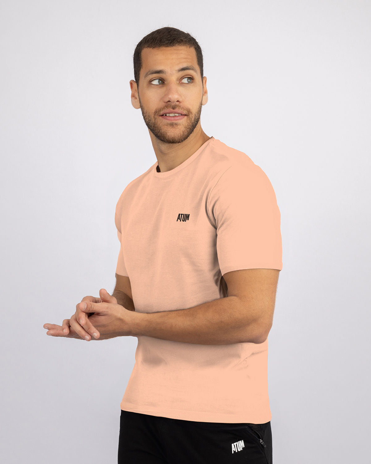Basic Cotton Coral T-Shirt-Atum -56452249