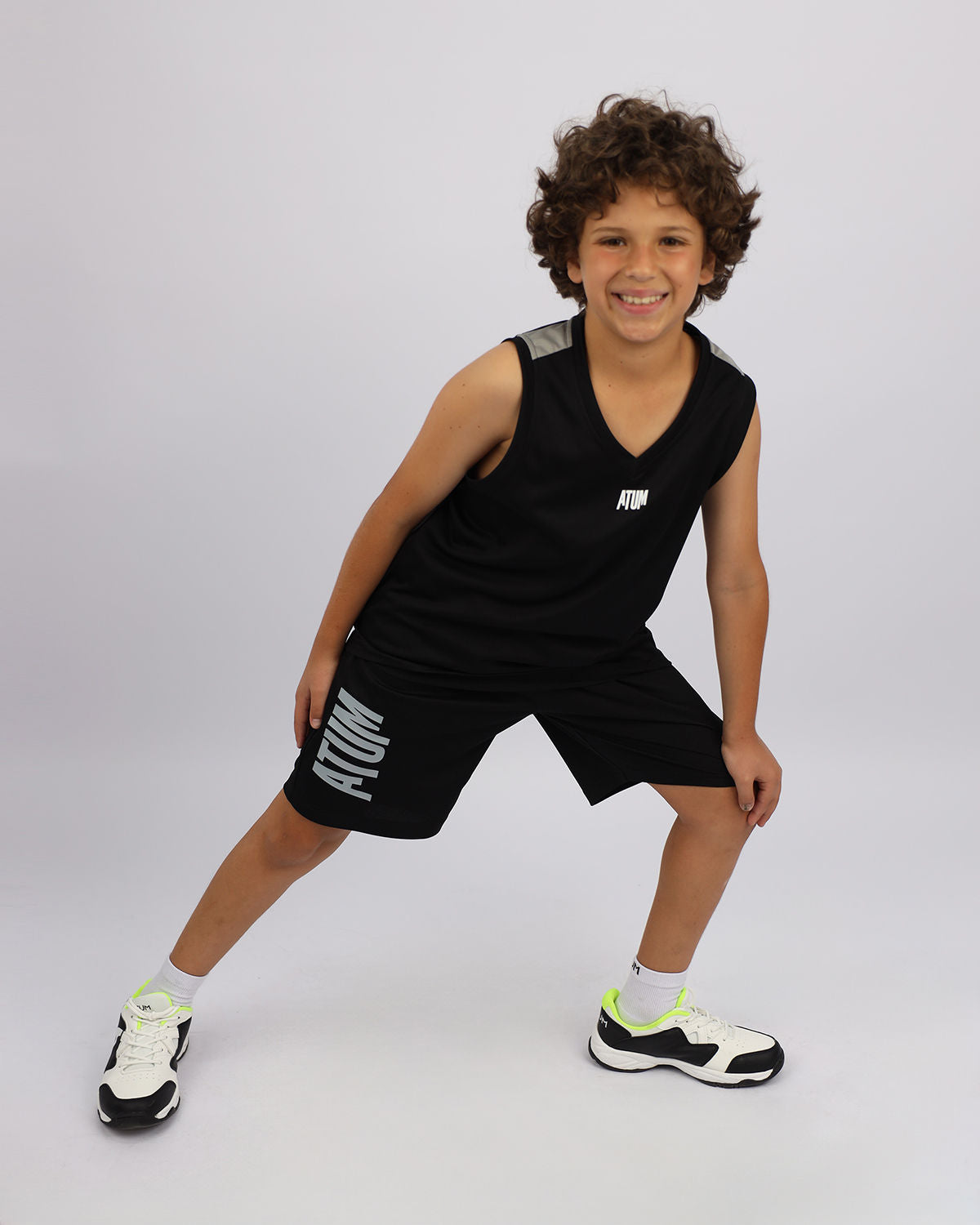 Basic Vneck Black Tank Top-Atum -51801239