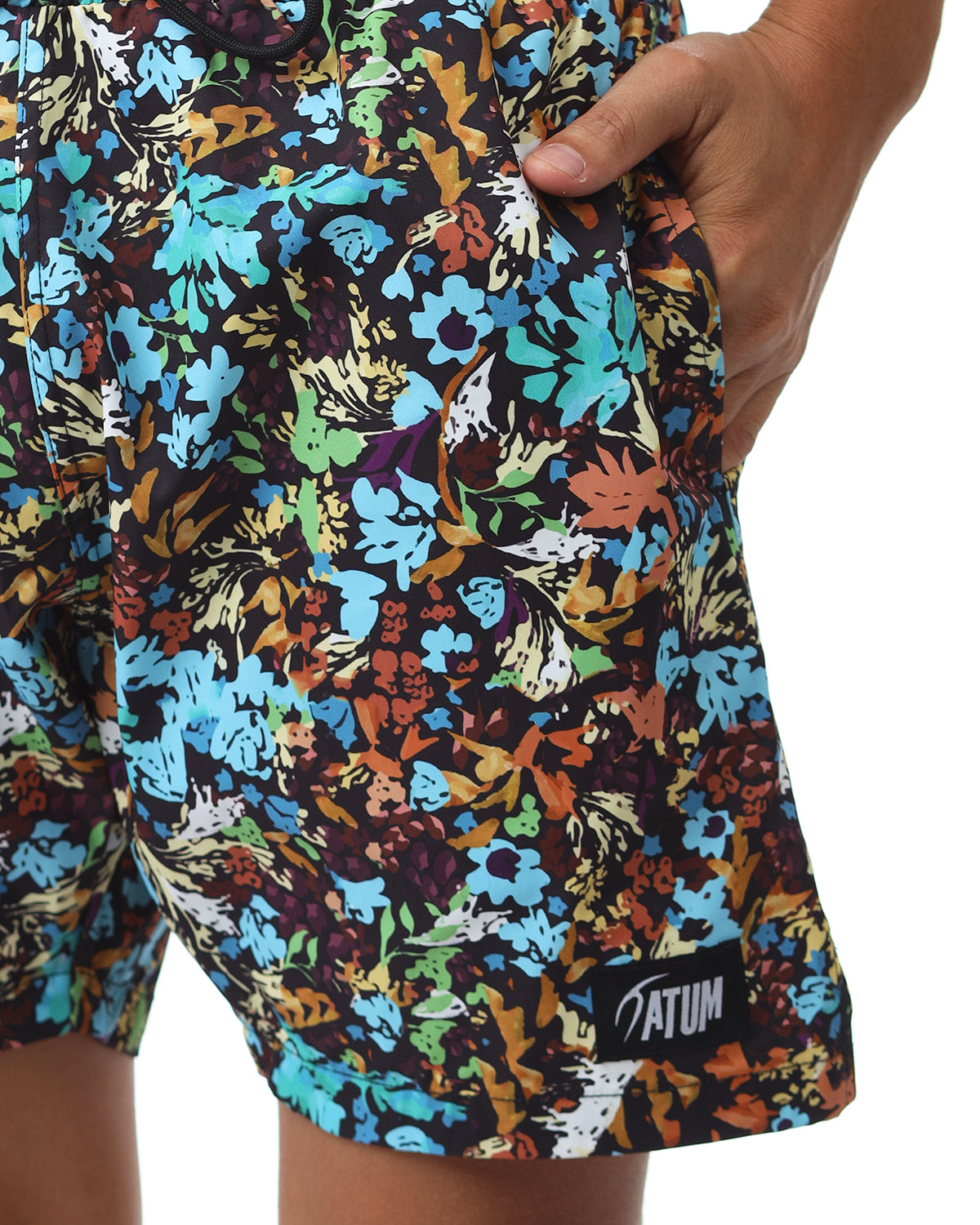 Aquatic Bloom Black Swim Short-Atum -85751763