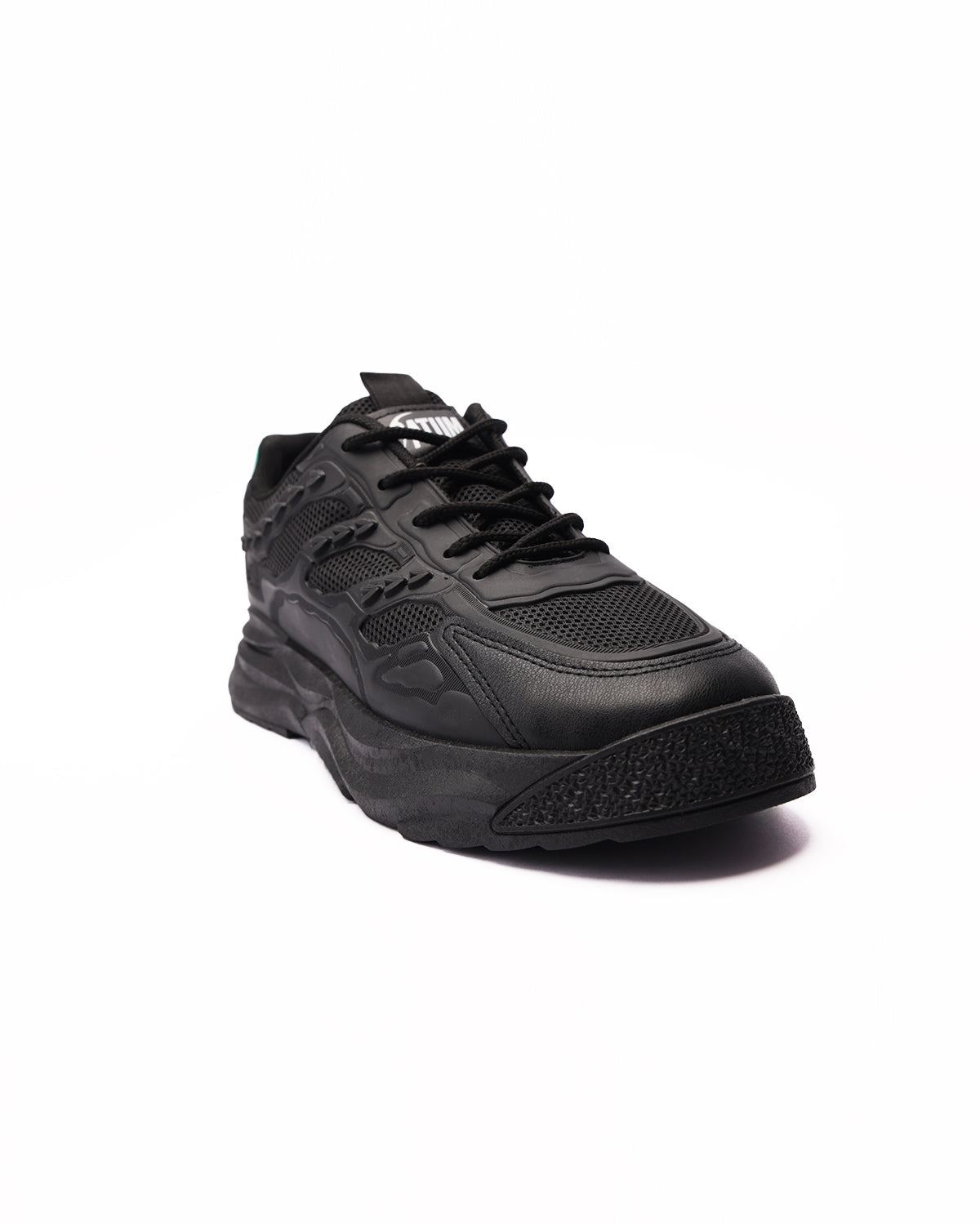 Step up Men's Black Sneaker-Atum -57408954