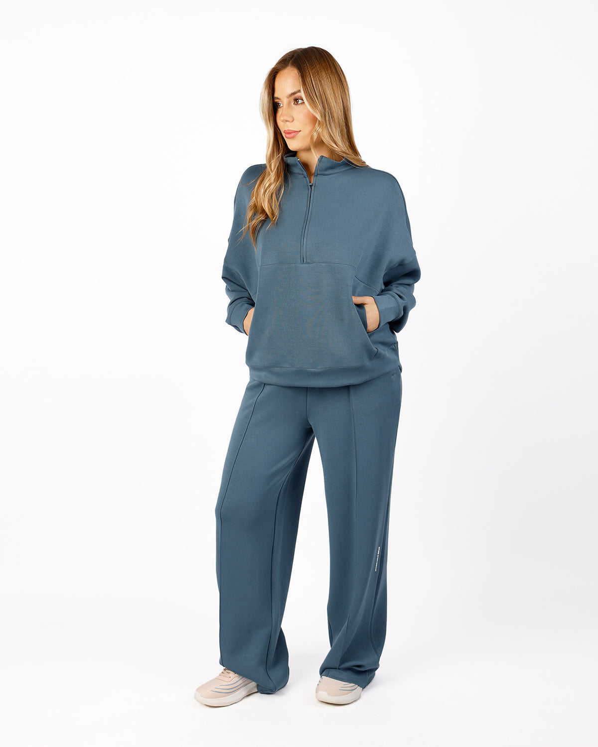 HalfZip Women's Blue Tracksuit-Atum -30522825